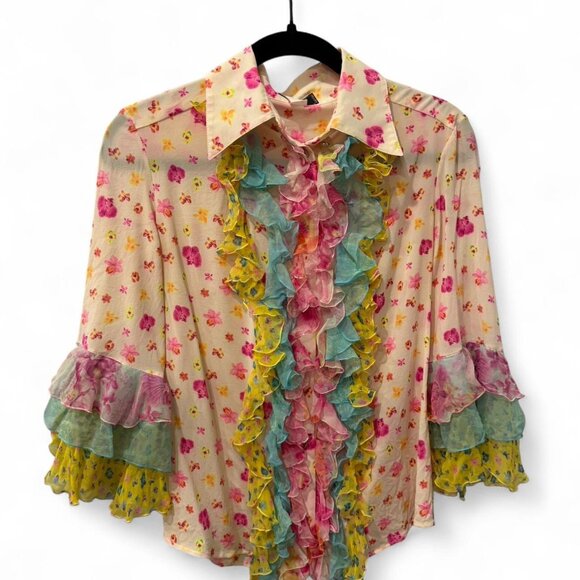 Vintage Versace 2004 Floral Blouse - Picture 2 of 2